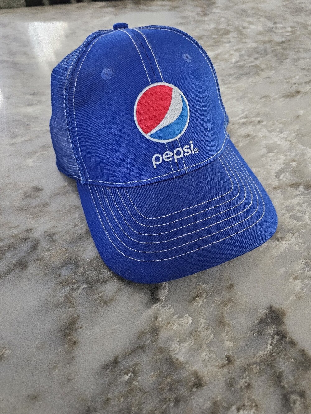 PEPSI Hat Blue Adjustable Snapback Trucker Cap Mesh Back